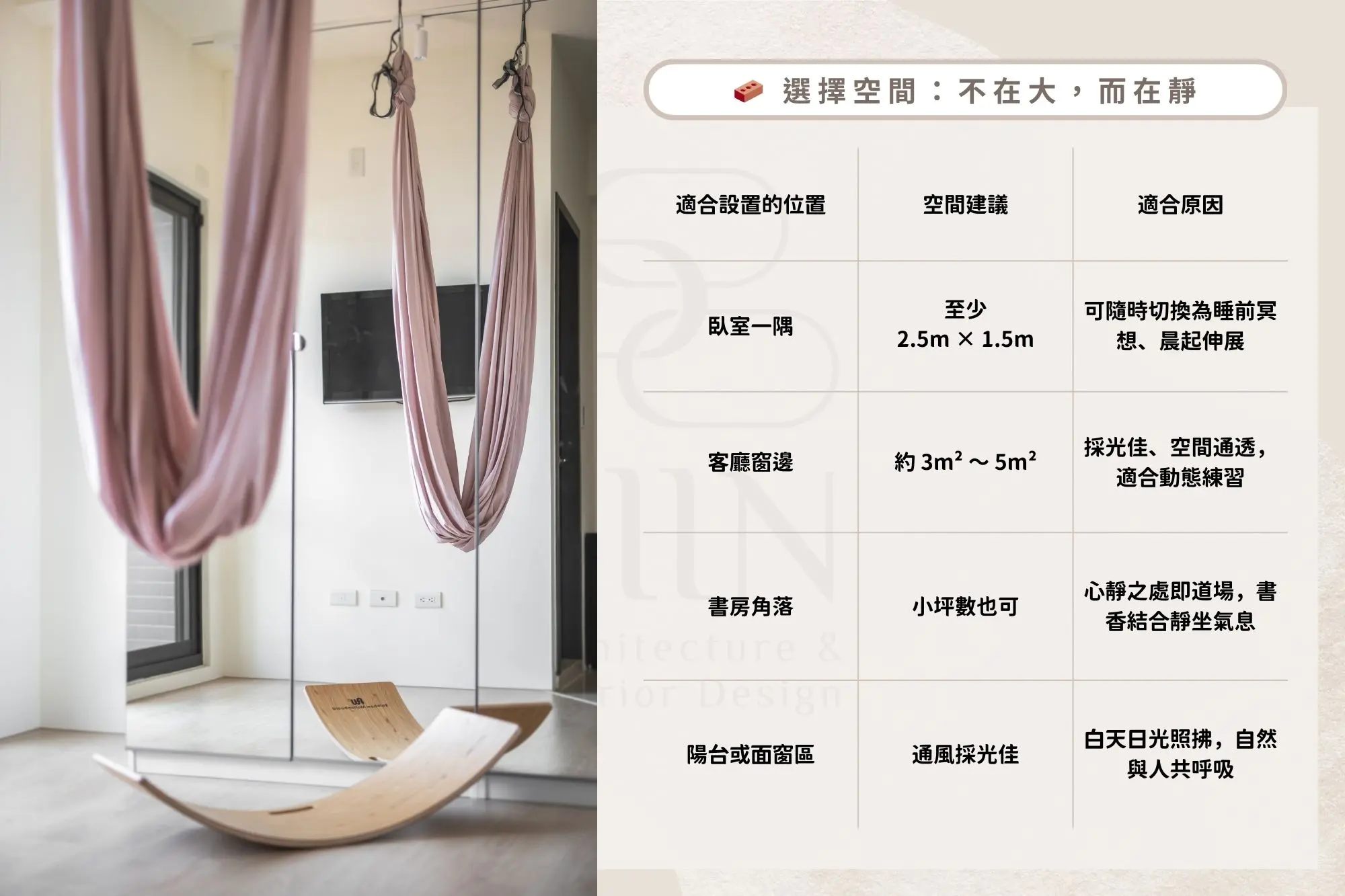 居家瑜珈空間設計指南：身心靈歸屬的靜心之所